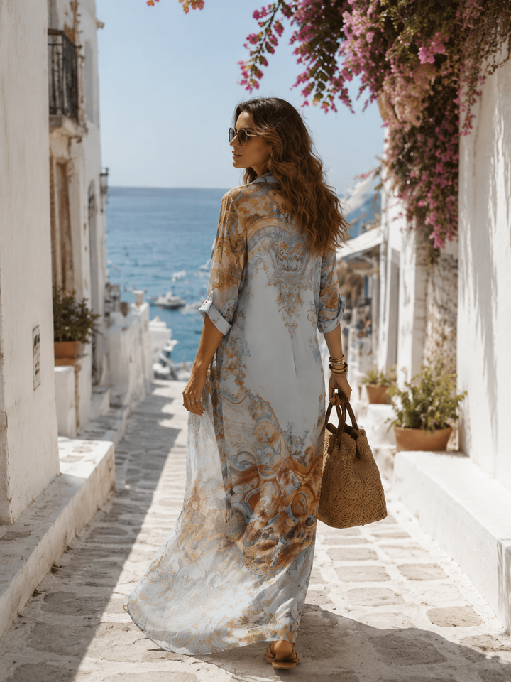 CELIA | Elegant Floral Maxi Dress