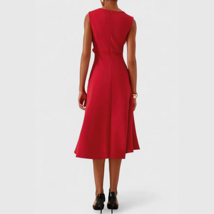 Eleanor | Women’s Draped Asymmetric Midi Dress