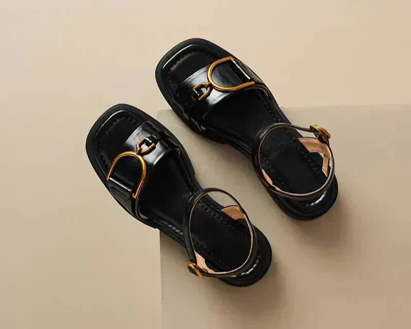 Amara | Buckled Flat Sandals