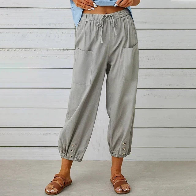 Clara | Women’s Relaxed Fit High Waist Pants
