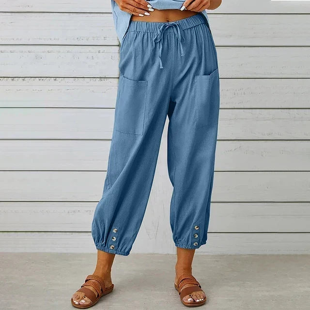 Clara | Women’s Relaxed Fit High Waist Pants