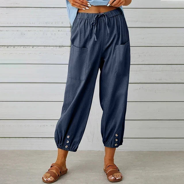 Clara | Women’s Relaxed Fit High Waist Pants