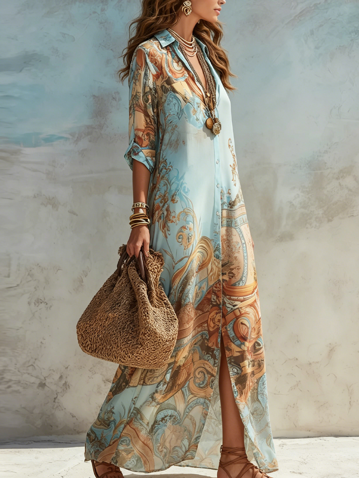 CELIA | Elegant Floral Maxi Dress