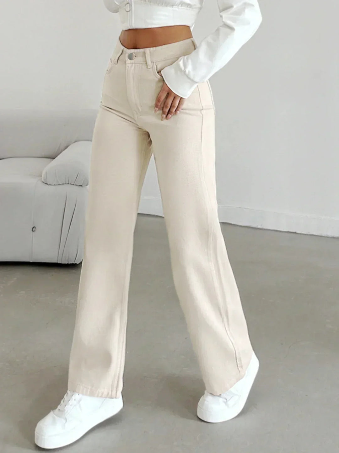 Morgan | Women's High Waist Straight Leg Pants